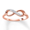 Thumbnail Image 0 of Previously Owned Diamond Infinity Ring 1/20 ct tw Round-cut 10K Rose Gold
