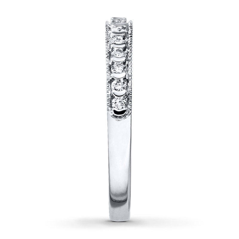 Main Image 3 of Previously Owned Diamond Anniversary Band 1/5 ct tw Round-cut 10K White Gold