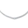 Thumbnail Image 1 of Previously Owned Certified Diamonds 7 ct tw Round-Cut 14K White Gold Necklace