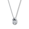 Thumbnail Image 1 of Previously Owned Necklace 1/4 Carat Diamond 18K White Gold