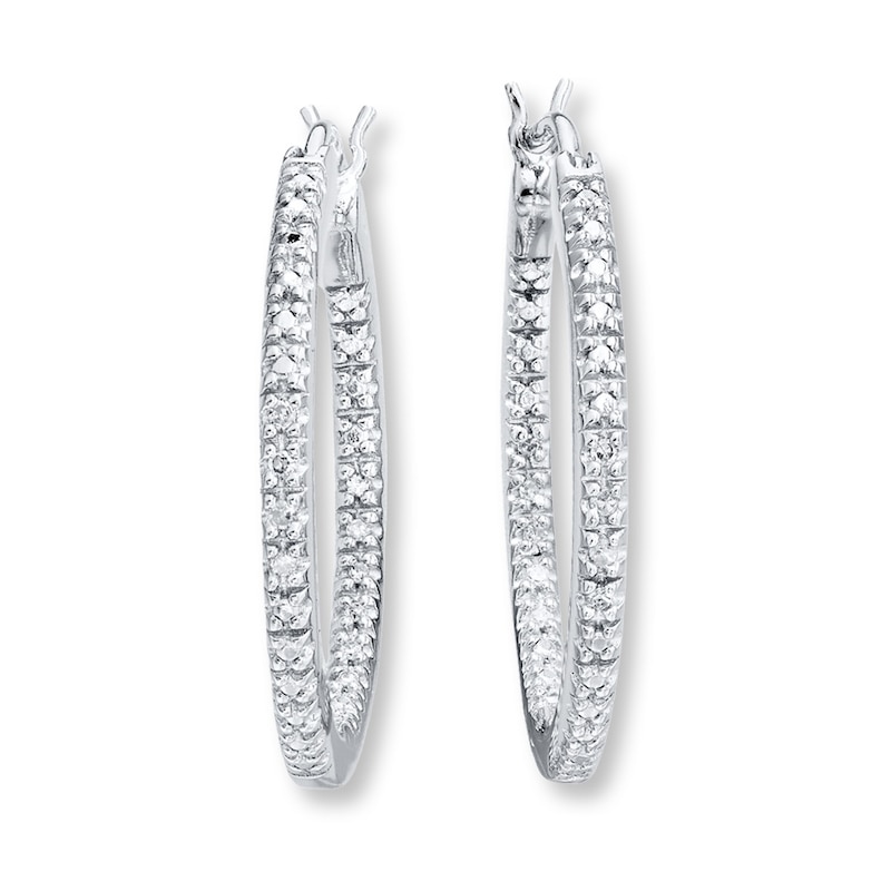 Main Image 1 of Previously Owned Earrings 1/15 ct tw Diamonds Sterling Silver