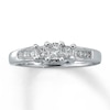 Thumbnail Image 0 of Previously Owned Diamond 3-Stone Engagement Ring 1/2 ct tw Princess-cut 14K White Gold