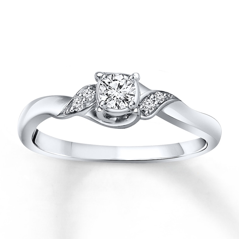 Previously Owned Diamond Promise Ring 1/5 ct tw 10K White Gold