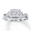 Thumbnail Image 1 of Previously Owned Diamond Ring 5/8 ct tw Princess & Round-cut 14K White Gold