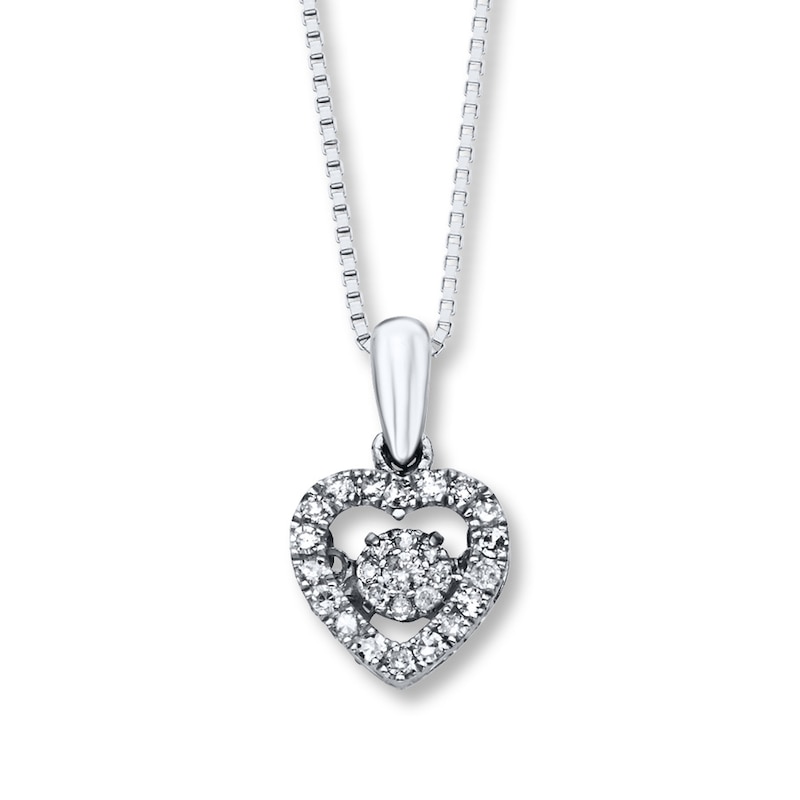 Hallmark Diamonds Heart Necklace 1/15 ct tw Sterling Silver 18