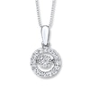 Thumbnail Image 1 of Previously Owned Unstoppable Love Diamond Necklace 1/5 ct tw Sterling Silver 18&quot;