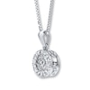 Thumbnail Image 2 of Previously Owned Unstoppable Love Diamond Necklace 1/5 ct tw Sterling Silver 18&quot;