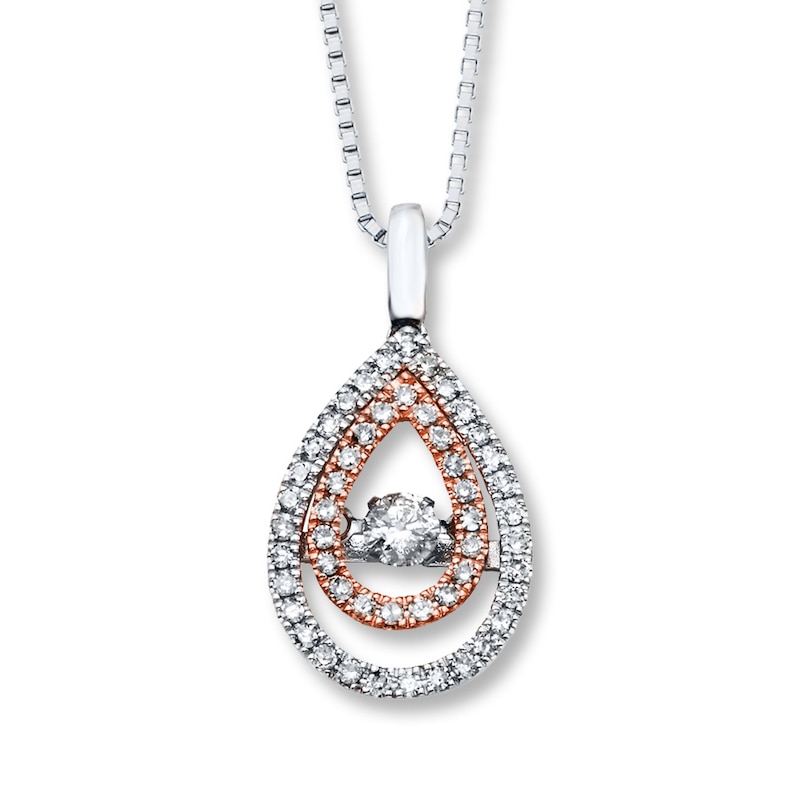 Main Image 1 of Previously Owned Unstoppable Love Diamond Necklace 3/8 ct tw 10K Two-Tone Gold