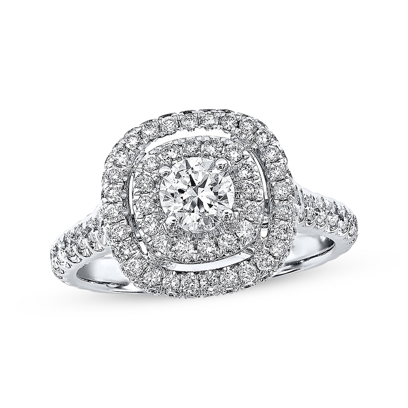 Main Image 1 of Previously Owned Neil Lane Engagement Ring 1-1/5 ct tw Round-cut Diamonds 14K White Gold