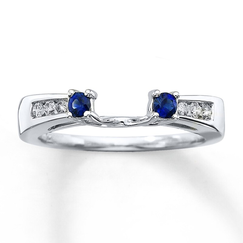 Main Image 1 of Previously Owned Sapphire & Diamond Enhancer Ring 14K Gold