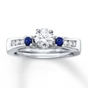 Thumbnail Image 4 of Previously Owned Sapphire & Diamond Enhancer Ring 14K Gold