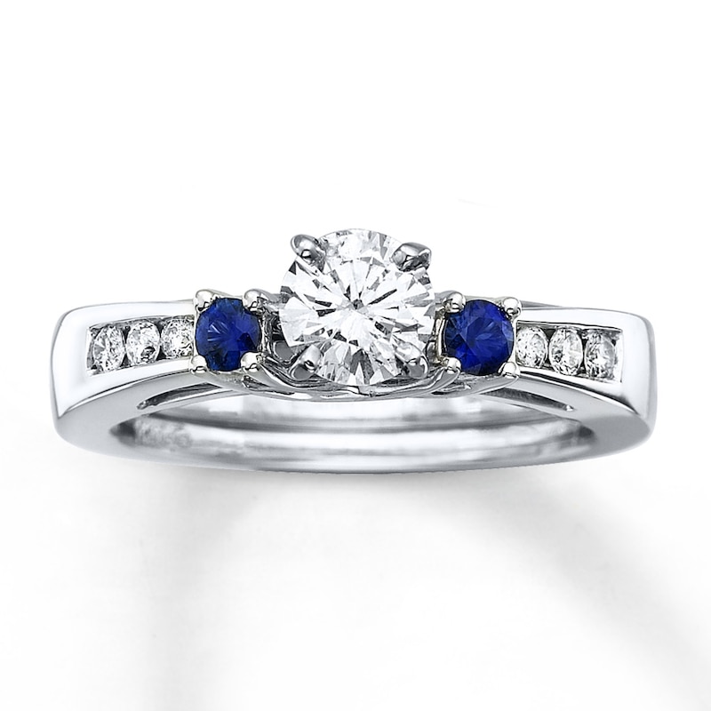 Main Image 4 of Previously Owned Sapphire & Diamond Enhancer Ring 14K Gold