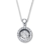 Thumbnail Image 1 of Previously Owned Unstoppable Love Diamond Necklace 1/2 ct tw 14K White Gold 18&quot;