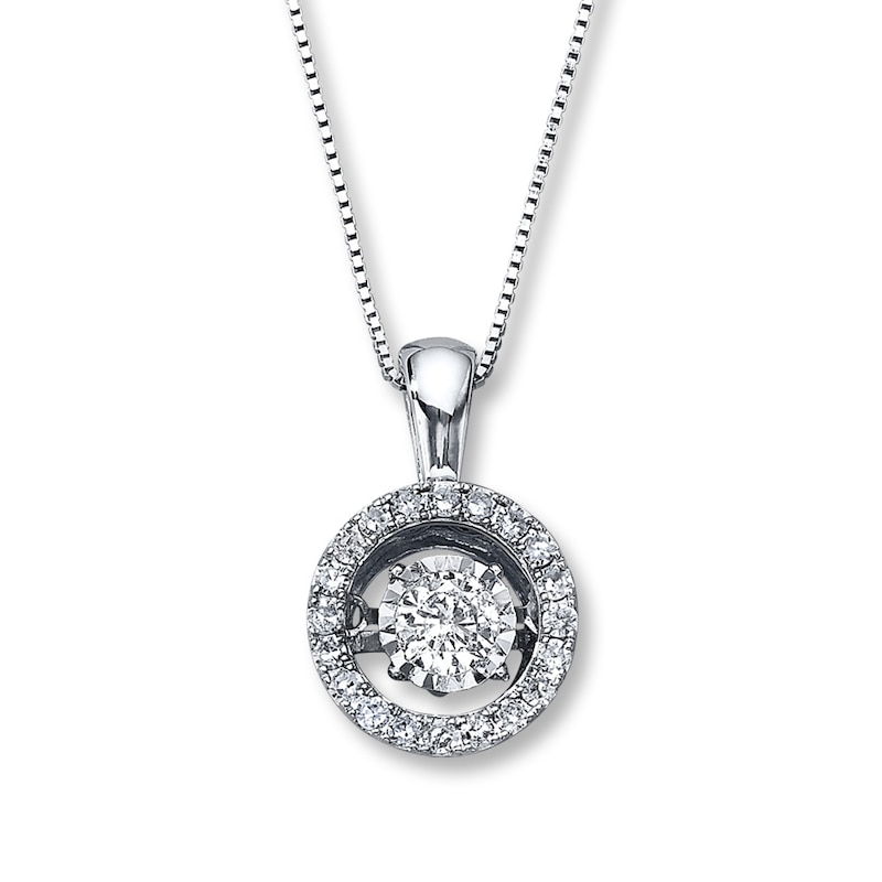 Main Image 1 of Previously Owned Unstoppable Love Diamond Necklace 1/2 ct tw 14K White Gold 18&quot;