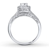 Thumbnail Image 1 of Previously Owned Diamond Engagement Ring 1/2 ct tw Princess-cut 14K White Gold