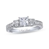 Thumbnail Image 1 of Previously Owned Neil Lane Diamond Engagement Ring 1-1/8 ct tw Princess & Round-cut 14K White Gold