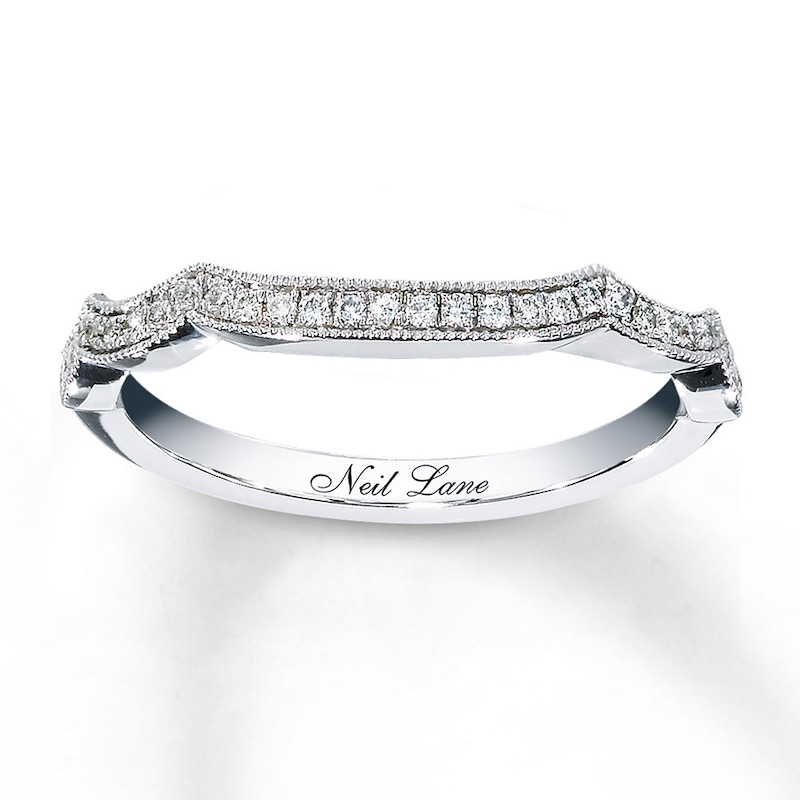 Main Image 1 of Previously Owned Neil Lane Wedding Band 1/8 ct tw Diamonds 14K White Gold