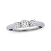 Thumbnail Image 0 of Previously Owned Diamond Three-Stone Engagement Ring 1/2 ct tw Round-cut 14K White Gold & Platinum