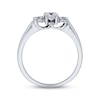 Thumbnail Image 1 of Previously Owned Diamond Three-Stone Engagement Ring 1/2 ct tw Round-cut 14K White Gold & Platinum