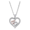 Thumbnail Image 1 of Previously Owned Diamond Necklace 1/4 ct tw Sterling Silver & 10K Rose Gold