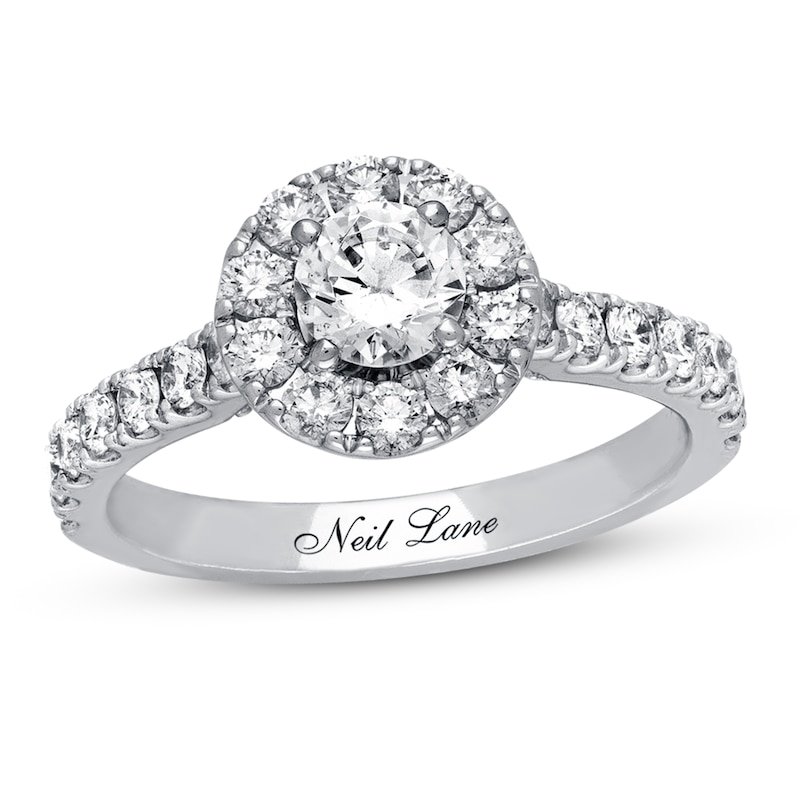 Main Image 1 of Previously Owned Neil Lane Diamond Engagement Ring 1-1/4 ct tw 14K White Gold