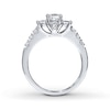 Thumbnail Image 2 of Previously Owned THE LEO Engagement Ring 7/8 ct tw Princess & Round-cut Diamonds 14K White Gold - Size 4