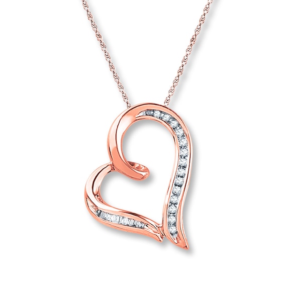 Previously Owned Diamond Necklace 1/10 ct tw 10K Rose Gold