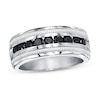 Thumbnail Image 1 of Previously Owned Men's Black Diamond Ring 1 ct tw Sterling Silver