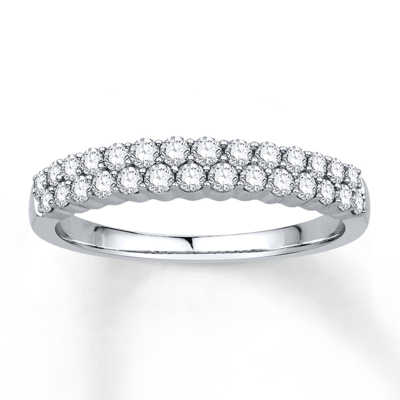 Main Image 1 of Previously Owned Diamond Anniversary Band 1/2 ct tw Round-cut 14K White Gold