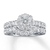 Thumbnail Image 1 of Previously Owned THE LEO Diamond Bridal Set 2 ct tw Round-cut 14K White Gold - Size 4.5