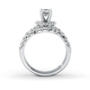 Thumbnail Image 2 of Previously Owned THE LEO Diamond Bridal Set 2 ct tw Round-cut 14K White Gold - Size 4.5