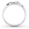 Thumbnail Image 2 of Previously Owned Men's Diamond Band 1/5 ct tw Black/White Round-cut 10K White Gold - Size 6