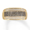 Thumbnail Image 4 of Previously Owned Men's Diamond Band 1 ct tw White & Brown 10K Yellow Gold