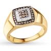 Thumbnail Image 1 of Previously Owned Men's Brown/White Diamond Ring 1/3 ct tw Round-cut 10K Yellow Gold