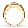 Thumbnail Image 2 of Previously Owned Men's Brown/White Diamond Ring 1/3 ct tw Round-cut 10K Yellow Gold