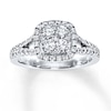 Thumbnail Image 1 of Previously Owned Engagement Ring 1 ct tw Round-cut Diamonds 14K White Gold