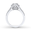 Thumbnail Image 2 of Previously Owned Engagement Ring 1 ct tw Round-cut Diamonds 14K White Gold