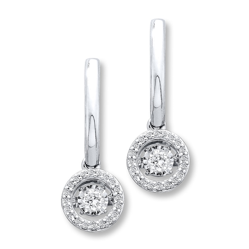 Main Image 1 of Previously Owned Unstoppable Love 1 ct tw Earrings 14K White Gold