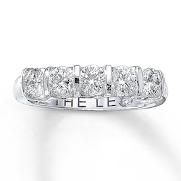 Previously Owned THE LEO Diamond Anniversary Band 1 ct tw Round-cut 14K White Gold