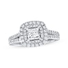 Thumbnail Image 0 of Previously Owned Diamond Ring 1-1/2 ct tw Princess & Round-cut 14K White Gold