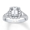 Thumbnail Image 0 of Previously Owned Neil Lane Engagement Ring 1-7/8 ct tw Baguette & Round-cut Diamonds 14K White Gold - Size 4
