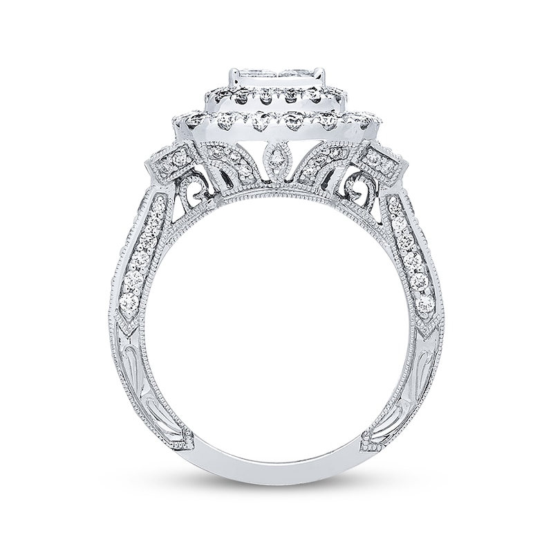 Previously Owned Neil Lane Diamond Engagement Ring 1-5/8 ct tw Princess ...