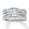 Thumbnail Image 3 of Previously Owned Diamond Enhancer Ring 3/4 ct tw Round-cut 14K White Gold - Size 10