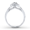 Thumbnail Image 2 of Previously Owned Diamond Engagement Ring 5/8 ct tw Princess, Baguette, & Round-cut 14K White Gold