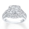 Thumbnail Image 1 of Previously Owned Diamond Engagement Ring 1-3/8 ct tw Princess-cut 14K White Gold