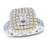Thumbnail Image 0 of Previously Owned THE LEO Diamond Ring 1-1/8 ct tw Princess & Round-cut 14K Two-Tone Gold