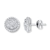 Thumbnail Image 1 of Previously Owned Diamond Earrings 1/2 ct tw Round-cut 10K White Gold