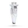 Thumbnail Image 2 of Previously Owned Ring 1 ct tw Round & Baguette-cut Diamonds 14K White Gold