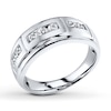 Thumbnail Image 4 of Previously Owned Diamond Men's Wedding Band 1/2 ct tw Round-cut 14K White Gold