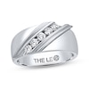 Thumbnail Image 1 of Previously Owned Men's THE LEO Diamond Wedding Band 3/8 ct tw Round-cut 14K White Gold